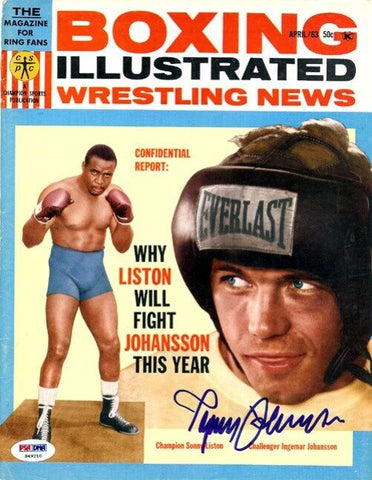 Ingemar Johansson Autographed Boxing Illustrated Magazine Cover PSA/DNA #S49210