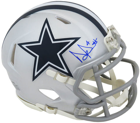 Dak Prescott Signed Dallas Cowboys Riddell Speed Mini Helmet - (SCHWARTZ COA)