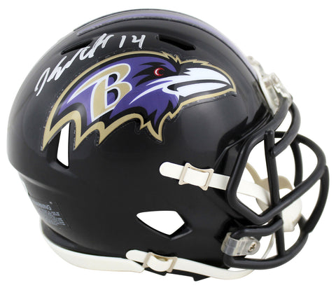Ravens Kyle Hamilton Authentic Signed Speed Mini Helmet Autographed BAS Witness