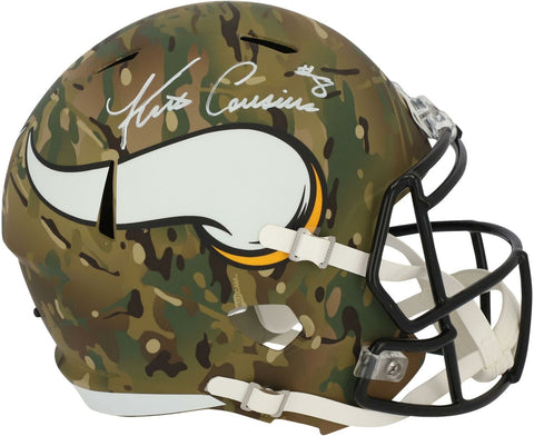 Kirk Cousins Minnesota Vikings Signed Camo Alternate Replica Helmet