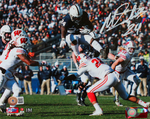 Miles Sanders Autographed Penn State 8x10 HM Jump Photo-Beckett W Hologram