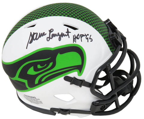 Steve Largent Signed Seahawks Lunar Eclipse Riddell Mini Helmet w/HOF'95 -SS COA