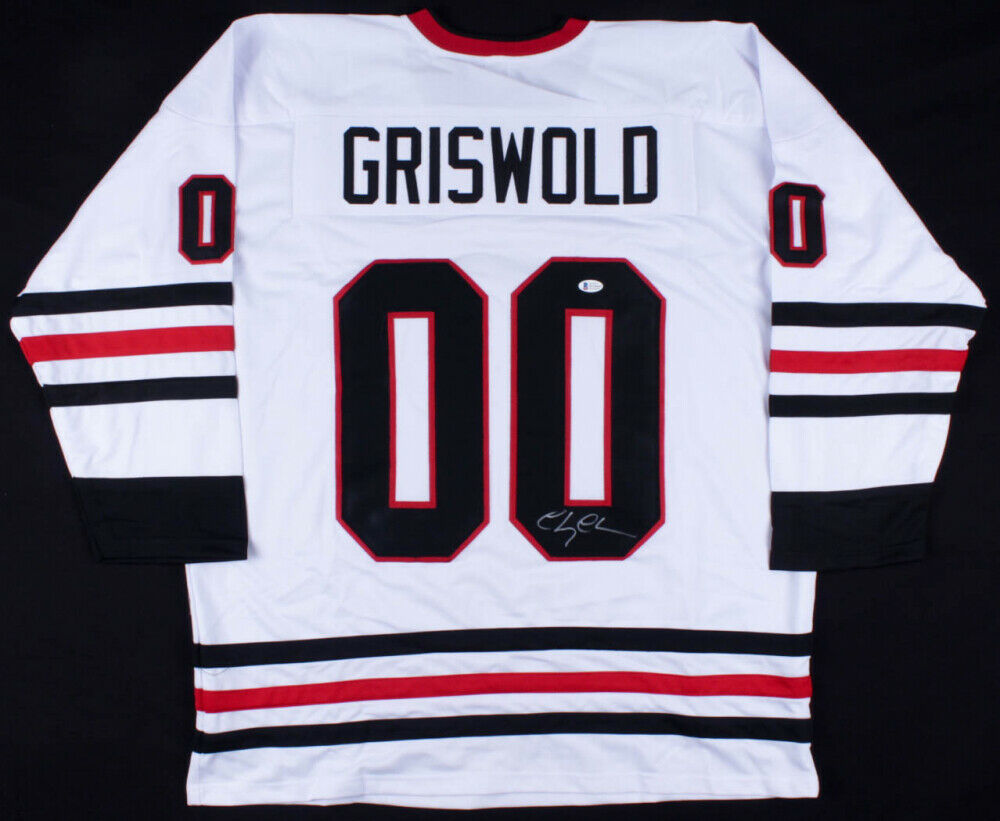 Chevy Chase Signed Blackhawks Griswold Jersey (Beckett COA) Christma –  Super Sports Center