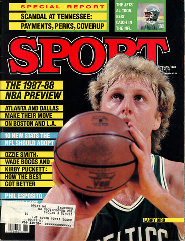 1987-88 Sport Magazine November Boston Celtics Larry Bird Cover 38274