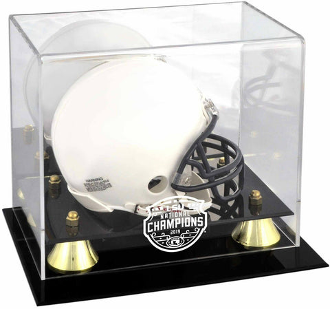 LSU Tigers CFP 2019 National Champions Golden Classic Mini Helmet Display Case