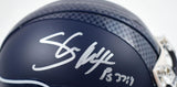 Shaun Alexander Autographed Seattle Seahawks Mini Helmet- Beckett W Hologram