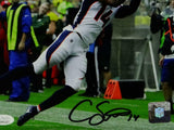 Courtland Sutton Signed Broncos 8x10 Catch in White Jersey PF Photo- JSA W Auth