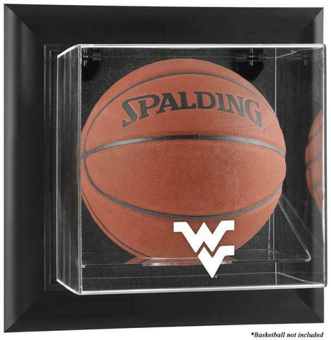 West Virginia Black Framed Wall-Mountable Basketball Display Case - Fanatics