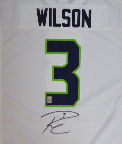 SEAHAWKS RUSSELL WILSON AUTOGRAPHED WHITE NIKE JERSEY SIZE XXL RW HOLO 105024
