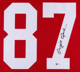 Dwight Clark Signed 49ers 31x35 Custom Framed Jersey (Beckett Holo) "The Catch"