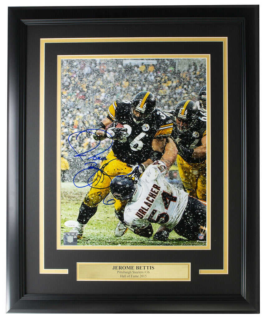 Framed Jerome Bettis Pittsburgh Steelers Autographed White Super