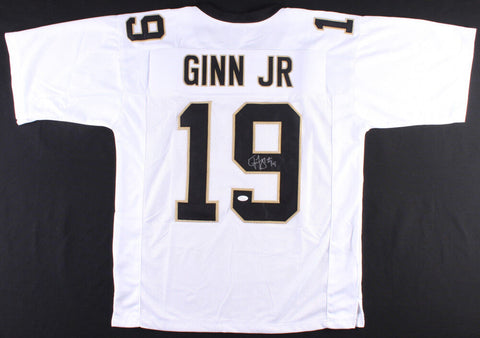 Ted Ginn Jr. Signed Saints White Jersey (JSA) Wide Receiver / Return Specialist