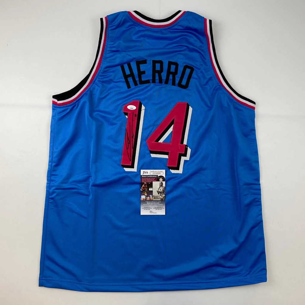 Autographed/Signed Tyler Herro Miami Blue Vice City Basketball Jersey –  Super Sports Center