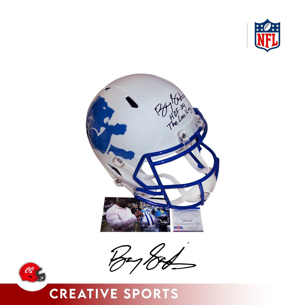 Barry Sanders Autographed Hand Signed Detroit Lions Amp Speed Full Size
