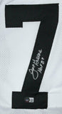 Joe Greene Autographed White Pro Style Jersey w/ HOF-Beckett W Hologram *Silver