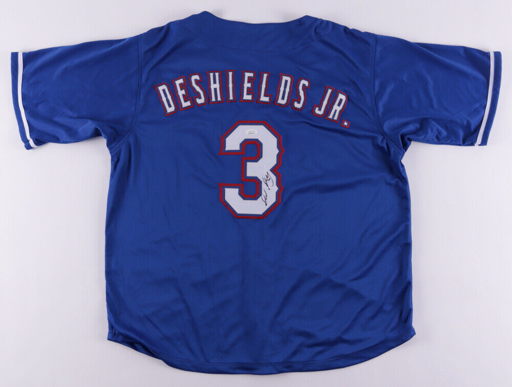 Delino DeShields Jr. Signed Texas Rangers Dallas / Throwback Jersey (J –  Super Sports Center