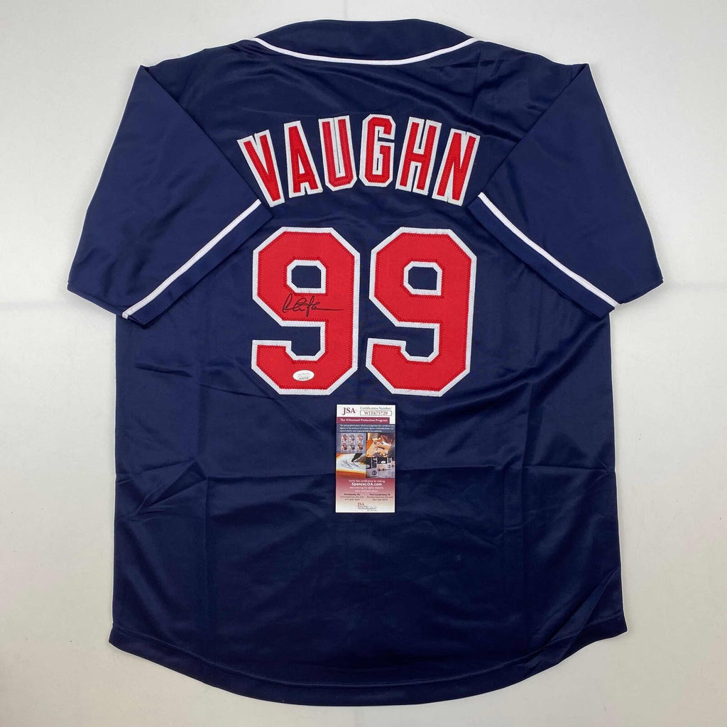 Charlie Sheen Vaughn Signed Major League Blue Baseball Jersey (JSA