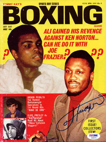 Joe Frazier Autographed Signed Boxing Guide Magazine Cover PSA/DNA #S48476
