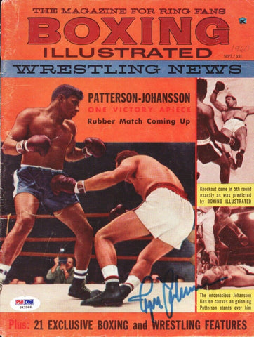 Ingemar Johansson Autographed Boxing Illustrated Magazine Cover PSA/DNA #S42586