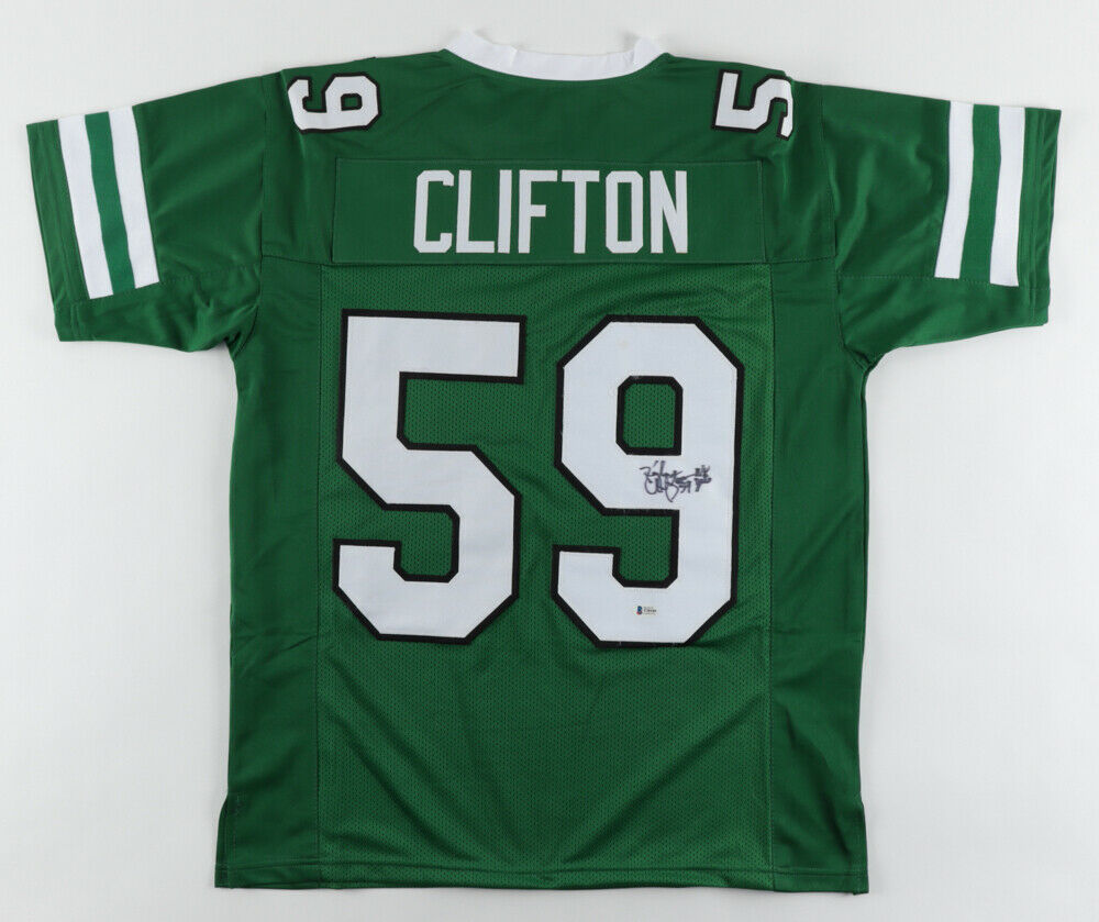 Friendly Confines Kyle Clifton Signed New York Jets Jersey Inscribed NY Jets (Beckett COA) L.B.