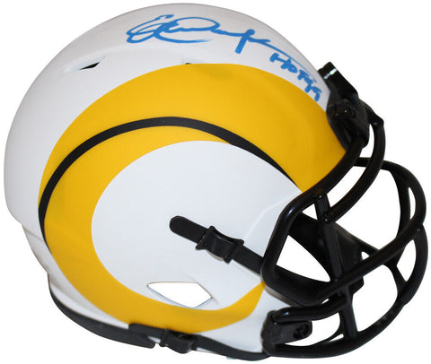 Eric Dickerson Autographed/Signed Rams Lunar Mini Helmet HOF 99 Beckett 36064