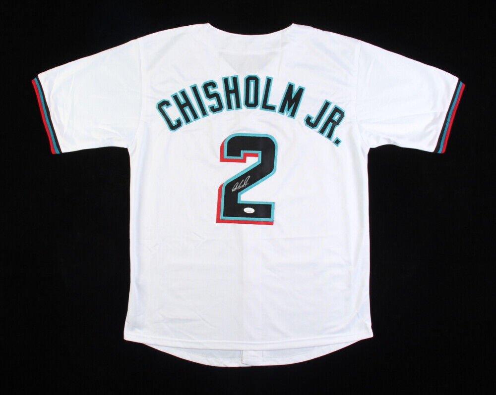 Jazz Chisholm Miami Marlins Autographed City Connect Jersey JSA Certified