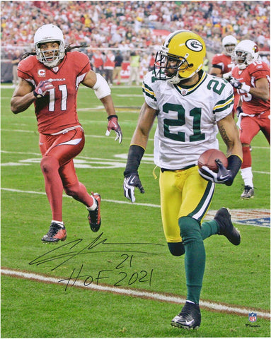 Charles Woodson Green Bay Packers Signed 16" x 20" INT Photo & "HOF 21" Insc