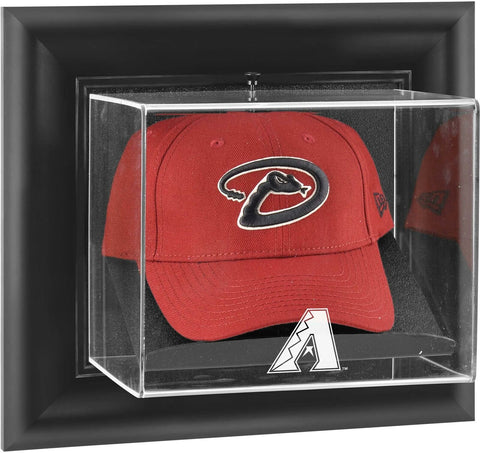Diamondbacks Black Framed Wall- Logo Cap Display Case-Fanatics