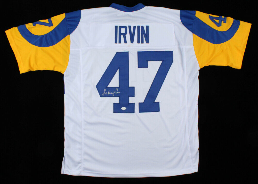 LeRoy Irvin Signed Rams Jersey (JSA Holo) Los Angeles Defensive Back 1 –  Super Sports Center