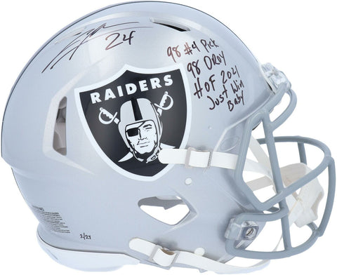 Charles Woodson Oakland Raiders Signed Authentic Helmet & Multiple Inscs - LE 24
