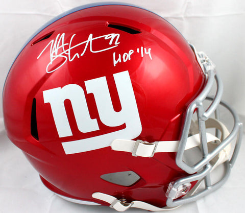 Michael Strahan Signed Giants F/S Flash Speed Helmet w/HOF-Beckett W Hologram