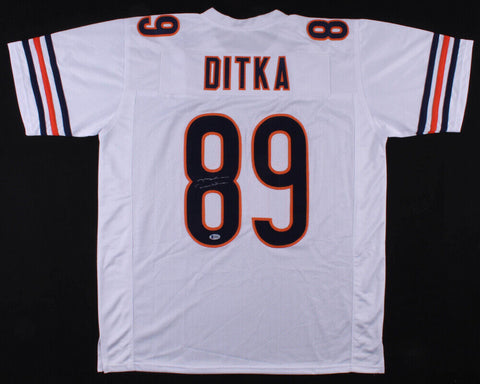 Mike Ditka Signed Chicago Bears White Home Jersey (Beckett) "Da Coach"