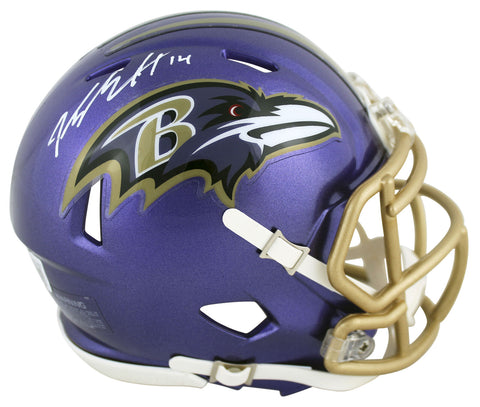 Ravens Kyle Hamilton Authentic Signed Flash Speed Mini Helmet BAS Witnessed