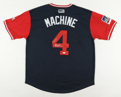 Bradley Zimmer Signed Indians Player's Weekend Jersey Inscr. "Machine" (JSA COA)