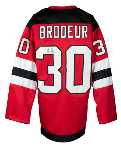 Martin Brodeur Signed Red Custom Pro Style Hockey Jersey JSA
