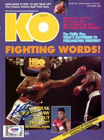 Riddick Bowe Autographed Signed KO Boxing Magazine Cover PSA/DNA #Q95948