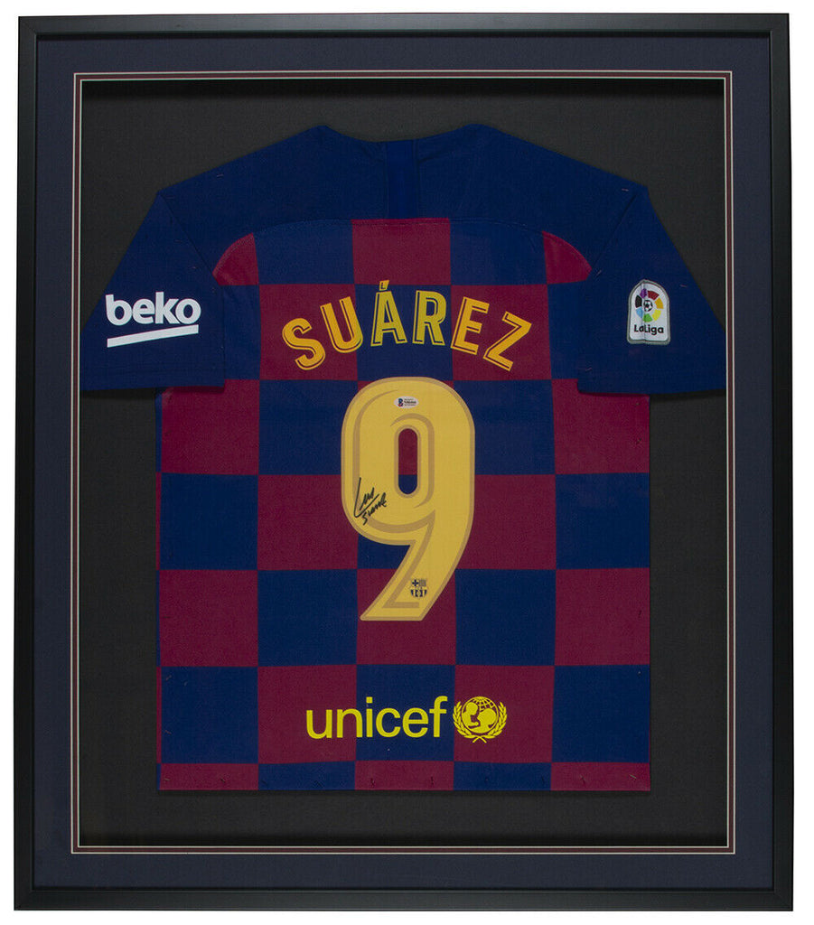 Narabar Raar taart Luis Suarez Signed Framed FC Barcelona Nike Soccer Jersey BAS ITP – Super  Sports Center