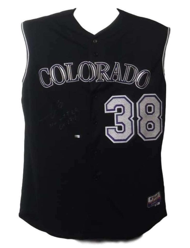 Ubaldo Jimenez Autographed Colorado Rockies Authentic Black Jersey 118 –  Super Sports Center