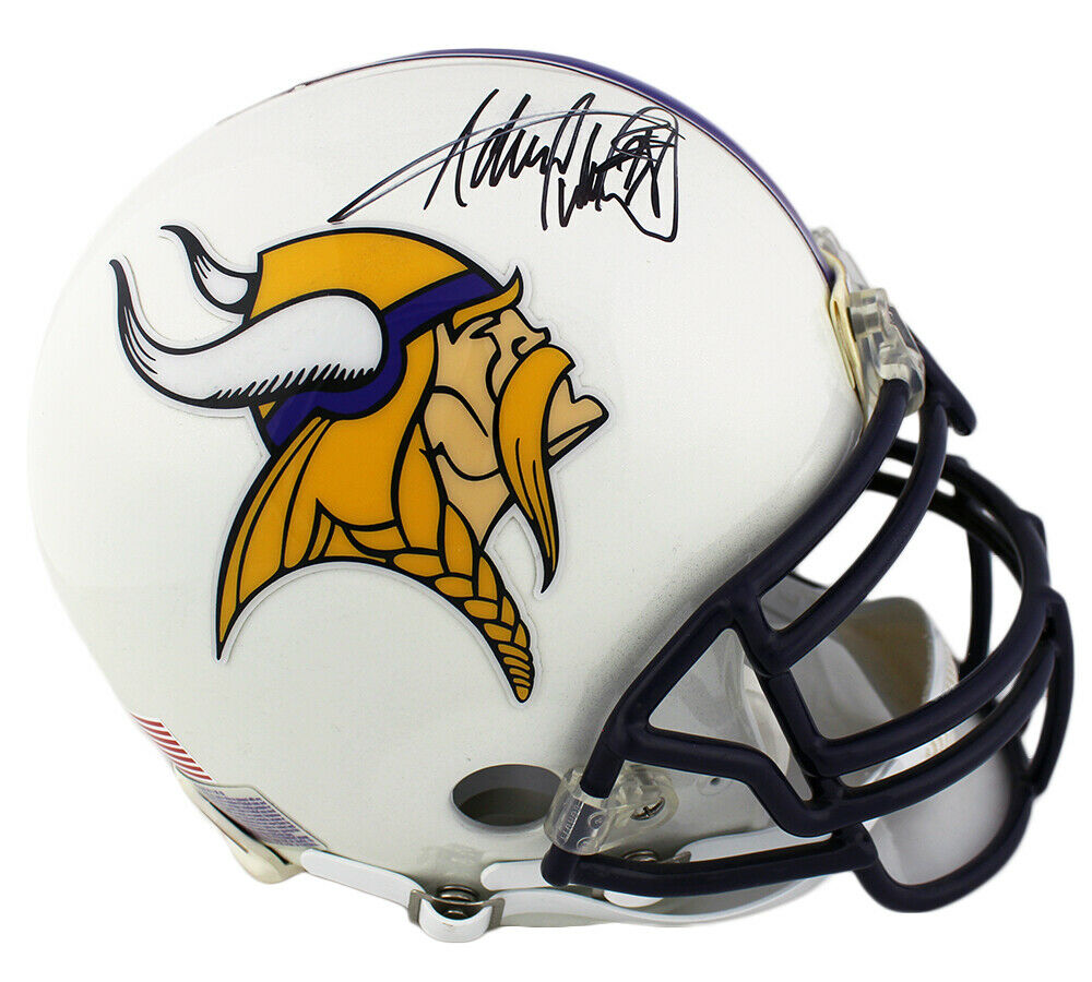 Adrian Peterson Signed Minnesota Vikings Authentic White Gloss NFL Helmet