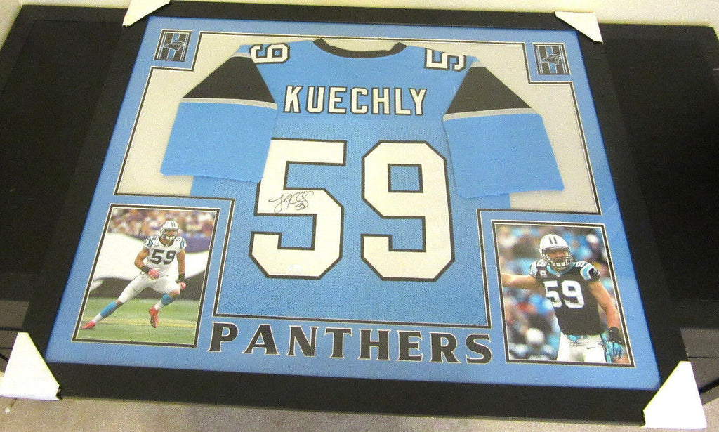 Luke Kuechly Signed Carolina Panthers 34' x 42' Custom Framed