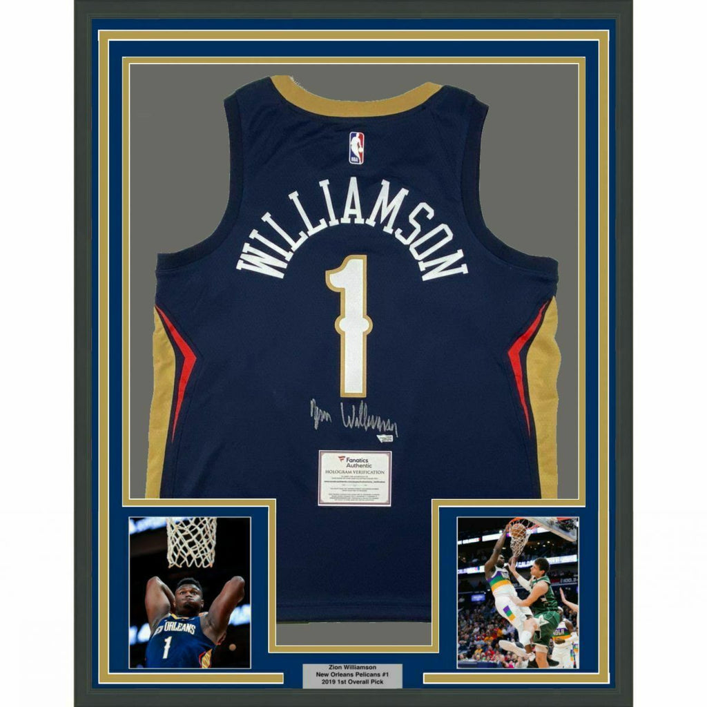 ZION WILLIAMSON Autographed N.O. Pelicans Nike City Edition Jersey FANATICS