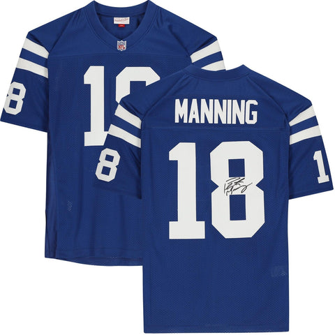 Peyton Manning Indianapolis Colts Signed Mitchell & Ness Blue Authentic Jersey