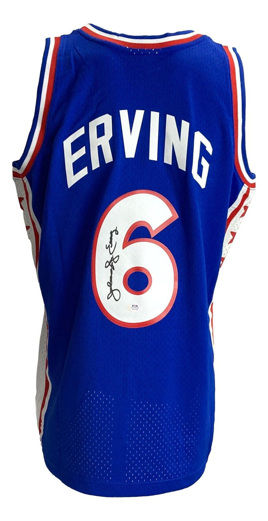 Julius Erving Autographed Philadelphia 76ers Mitchell & Ness Jersey  Inscribed Dr. J