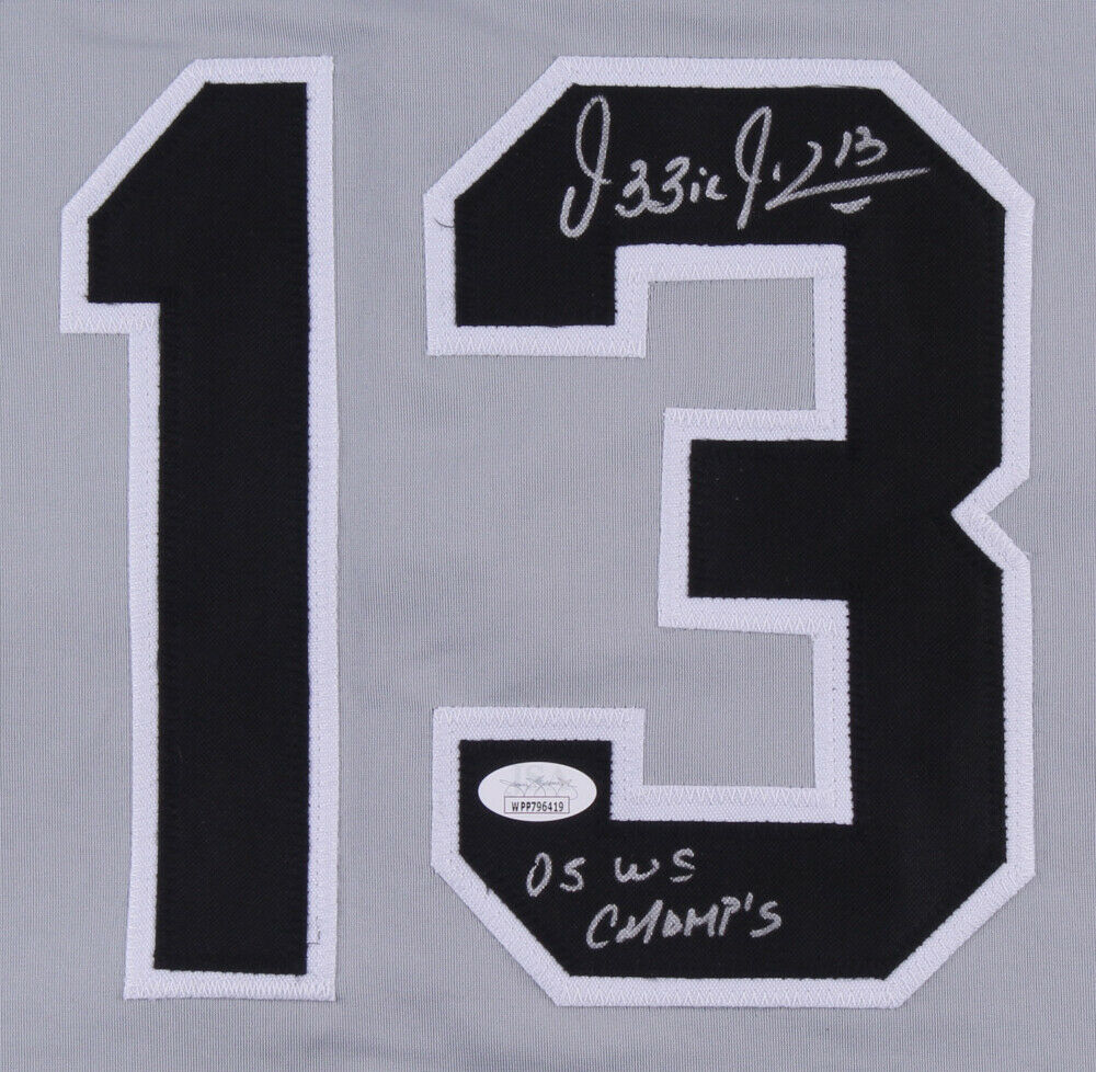 Ozzie Guillen Autographed Black 05 WS Champs Baseball Jersey