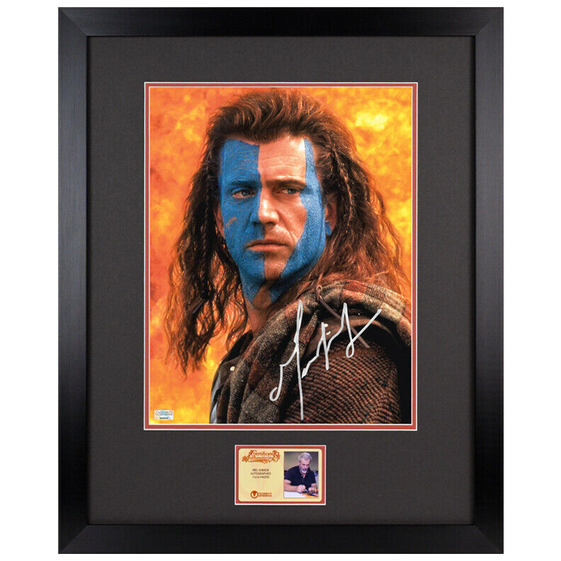 Mel　William　1995　Center　Braveheart　Sports　–　Gibson　11x14　Framed　Ph　Super　Autographed　Wallace