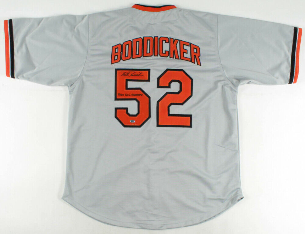 Friendly Confines Mike Boddicker Signed Orioles Jersey Inscribed 1983 W.S. Champs (RSA Hologram)