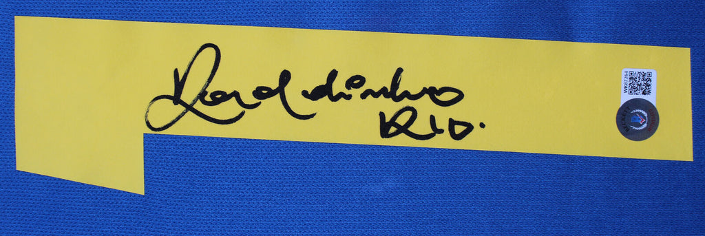Ronaldinho Autographed AC Milan Jersey BAS COA Signed Brazil Futbol  Memorabilia