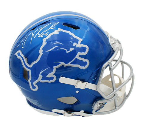 TJ Hockenson Signed Detroit Lions Speed Authentic Flash NFL Helmet