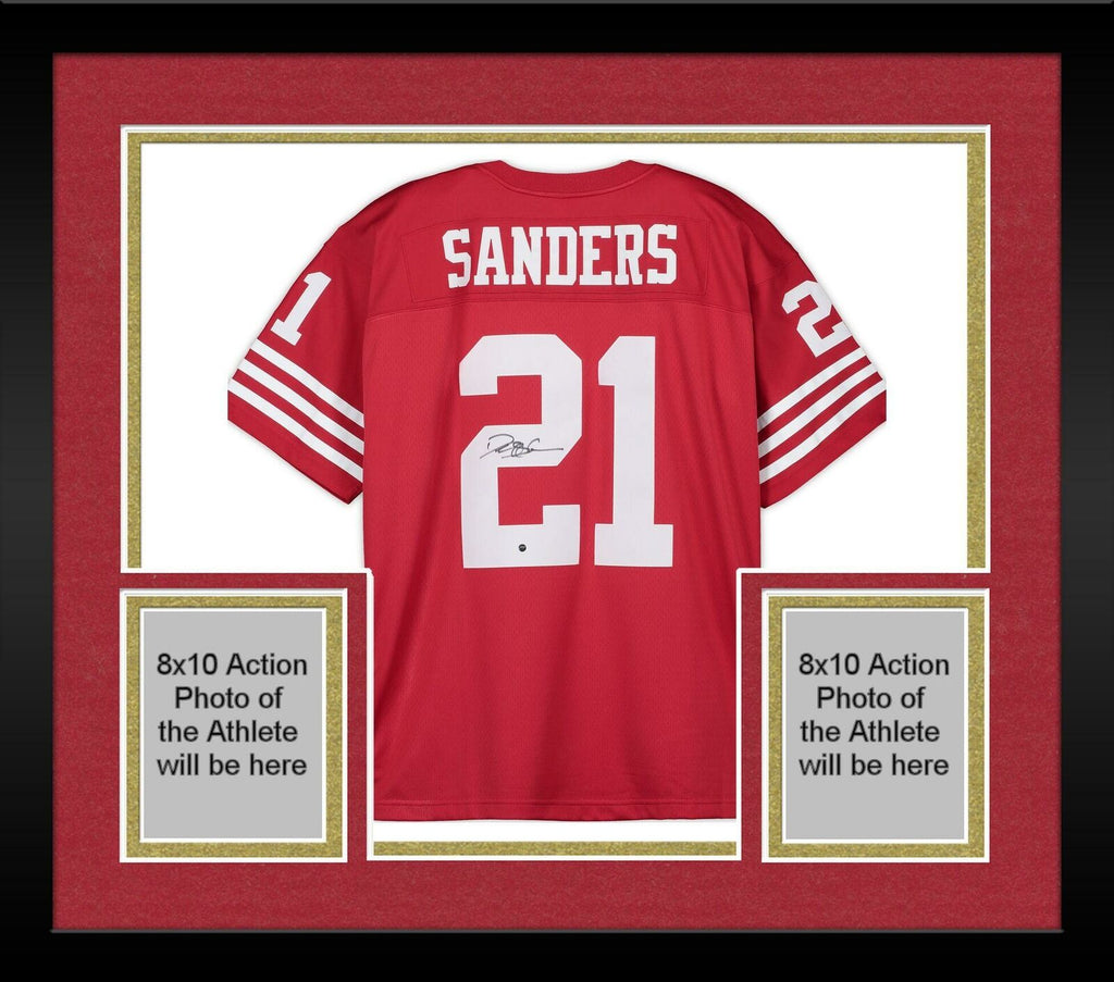 Frmd Deion Sanders San Francisco 49ers Signed Red Mitchell & Ness