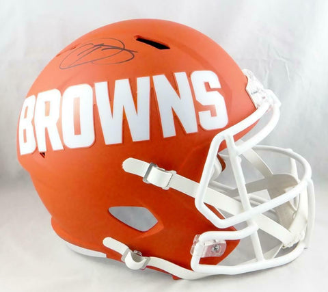 Odell Beckham Signed Cleveland Browns F/S AMP Speed Helmet- JSA W Auth *Black